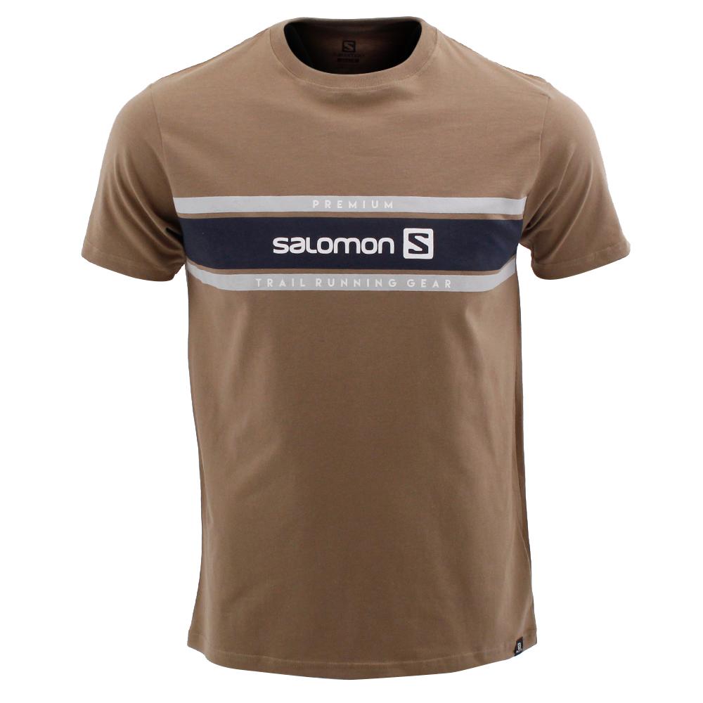 Camisetas Salomon Hombre Marrones - Salomon Argentina TOW THE LINE SS M,048312-ZYN